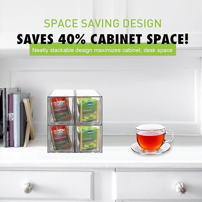 Ettrick 6 Pack Stackable Tea Bag Organizer, Countertop - Image 3