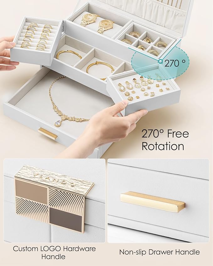 Vlando 3 Layer Jewelry Box - Image 4