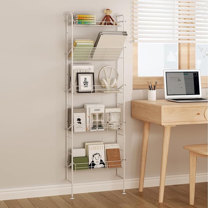 bukfen Behind The Door Organizers, 5-Tier Narrow Bathroom Kitchen Shelf - Image 7