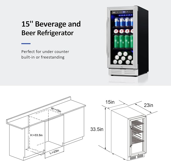 15 Inch Beverage Refrigerator and Cooler - Image 7