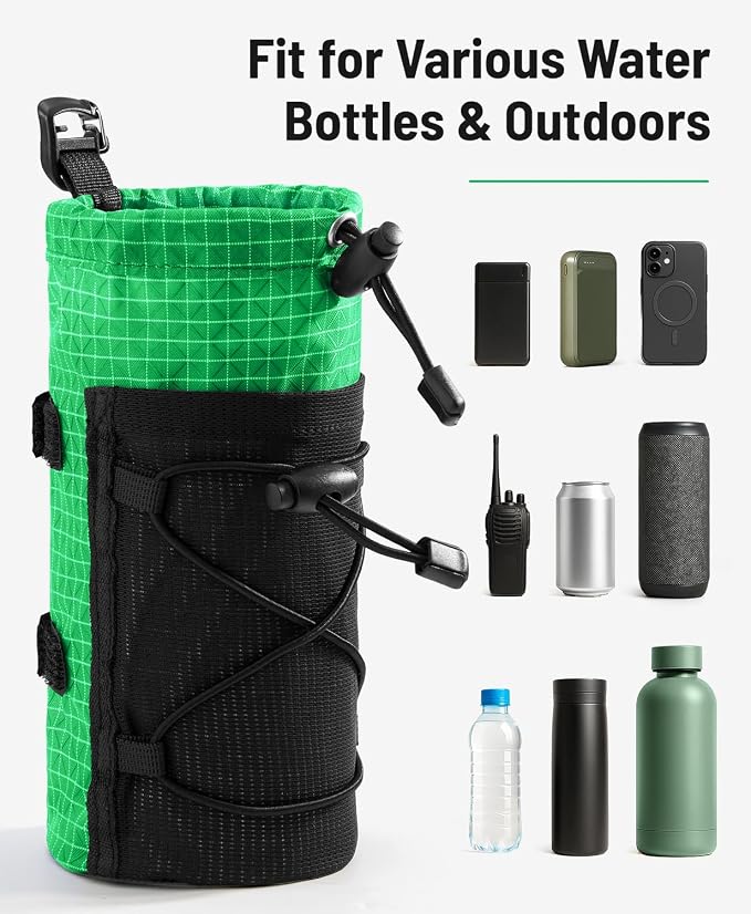 Large Water Bottle Holder Pouch Bag, Backpack Water Bottle Holder Mesh Bag - Image 3