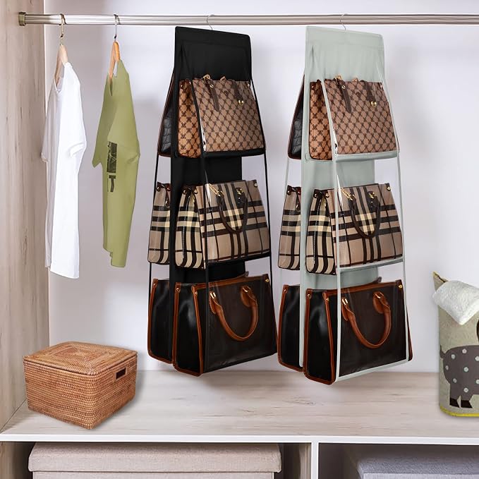 Lirex Medium and Large Handbag Hanging Purse Organizer - Image 6