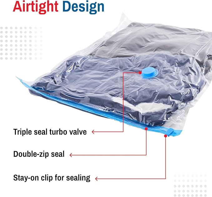 4 Pack Small Vacuum Storage Bags - Image 5