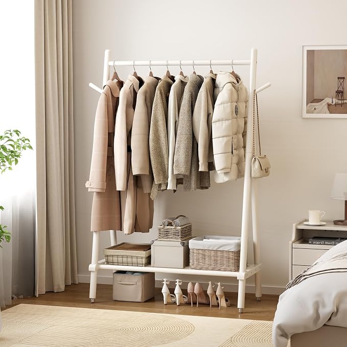 Solid Wood Clothes Rack, Clothing Rack - Image 2