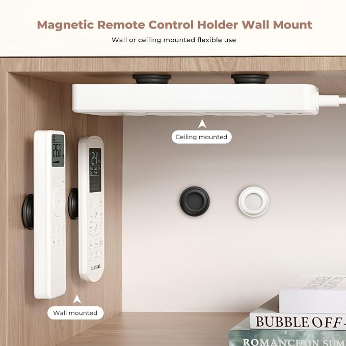 4Pcs Magnetic Remote Control Holder, Upgrades Silicone Wall Mount Self-Adhesive - Image 2