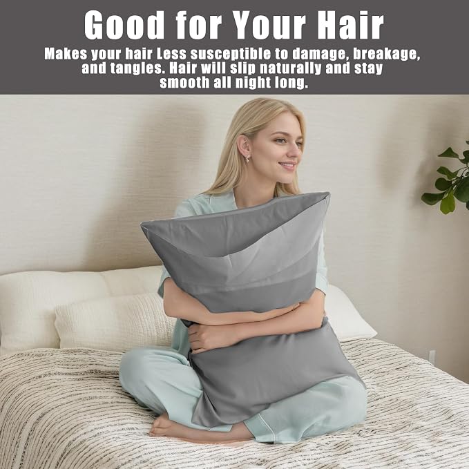 TELUS Pillow Cases Queen Size 2 Pack, Bamboo Rayon & Lyocell Pillowcase - Image 5