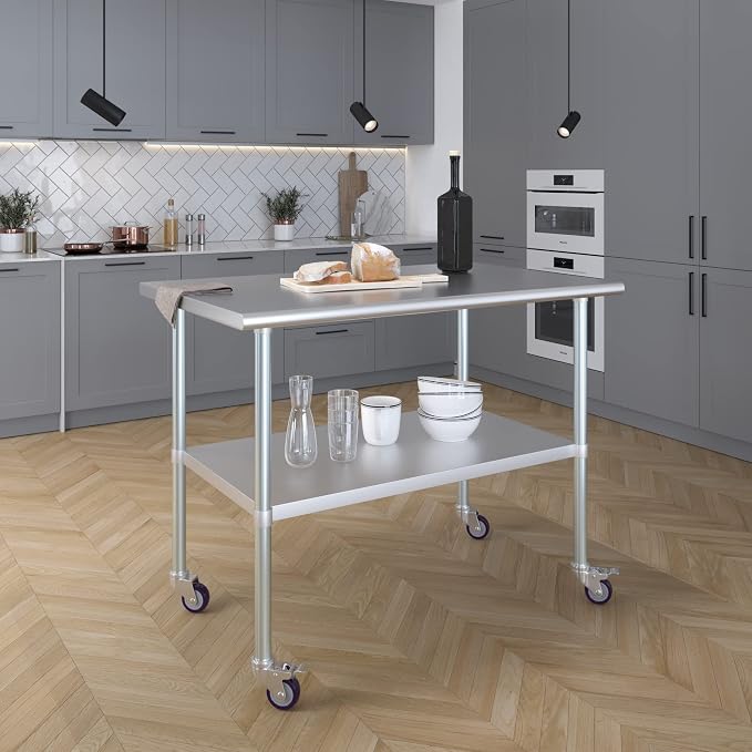 AmGood 30" x 48" Stainless Steel Work Table - Image 7