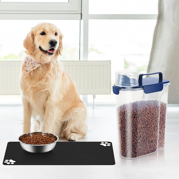 5-7Lbs Portable Airtight Dog Cat Food Container, Match Pet Feeding Mat Clean - Image 6