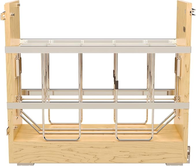Rev-A-Shelf 8" Wooden Pullout Shelf Bakeware Organizer - Image 3
