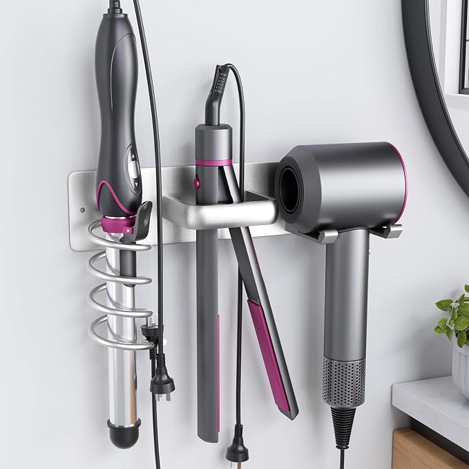 Tindbea Hair Dryer Holder Curling Iron Holder Flat Iron, Blow Dryer Holder Wall by Tindbea