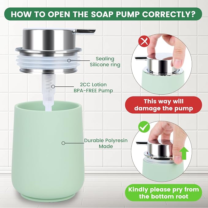 Green Bathroom Accessories Set - Image 7