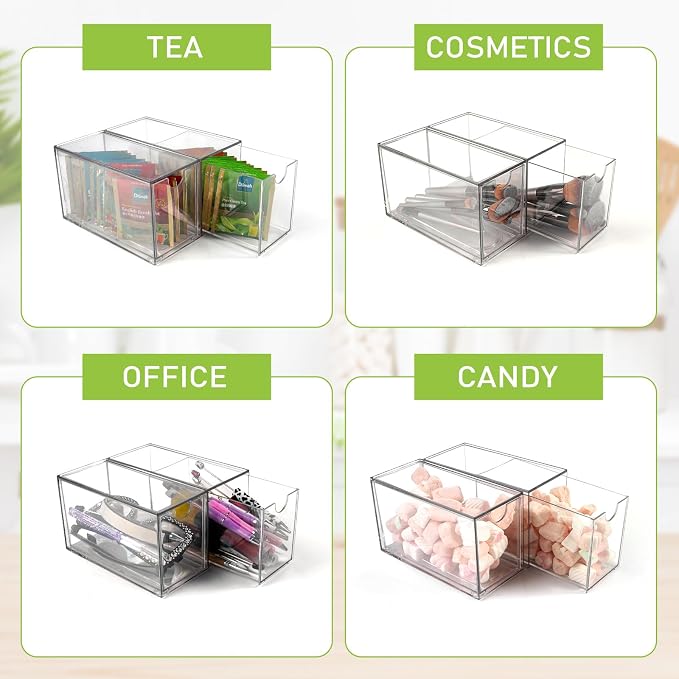Ettrick 4 Pack Stackable Tea Bag Organizer, Countertop - Image 5