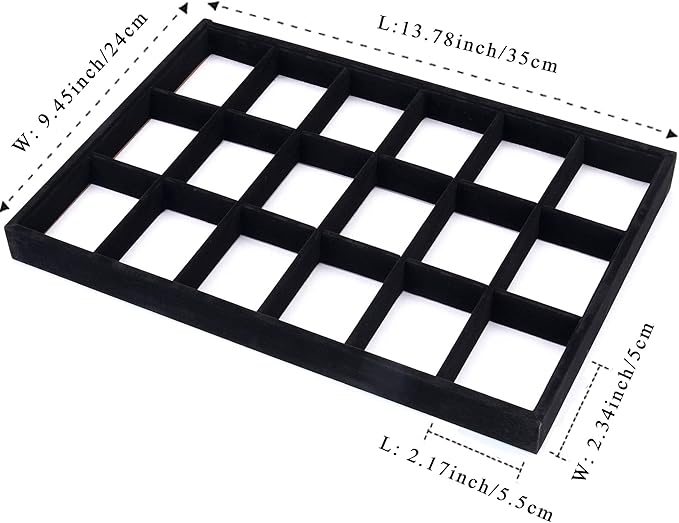 Mornajina 24 Grids Stackable Jewelry Tray Organizer - Image 3