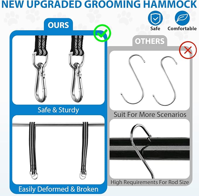 Pet Grooming Hammock Harness for Small Dogs & Cats Nail Trimming, Dog Sling for - Image 3