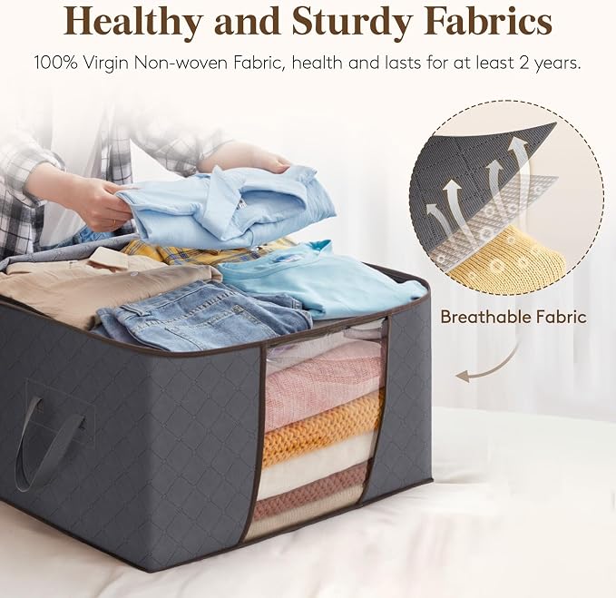 Lifewit 8 Pack Foldable Clothes Storage Bins - Image 3