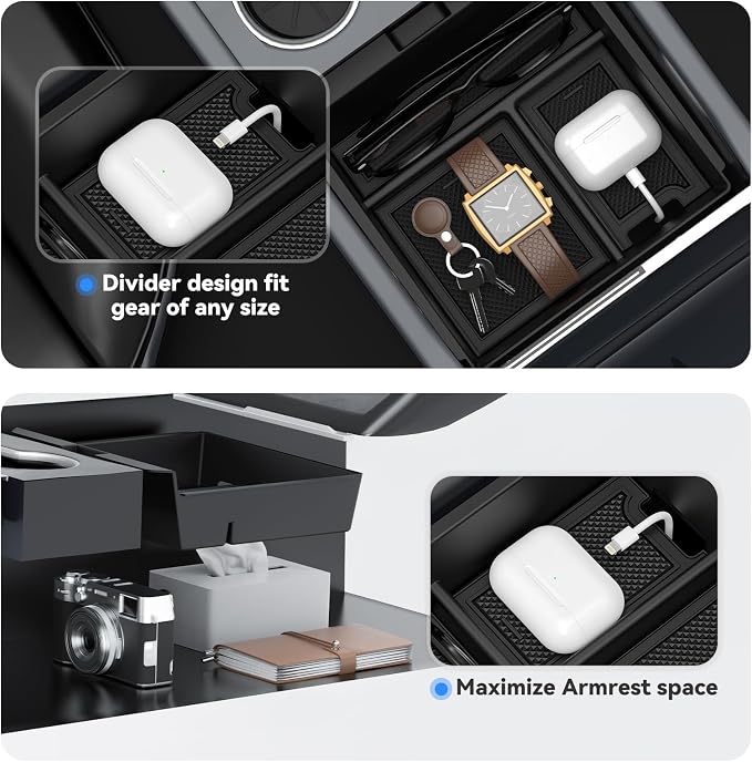 2025 Upgrade 5PCS Center Console Organizer Tray - Image 4