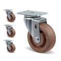 4" Hi-Temp Glass FiIled Nylon Casters, Heavy Duty Casters Set of 4, Industrial by CWfutureparts