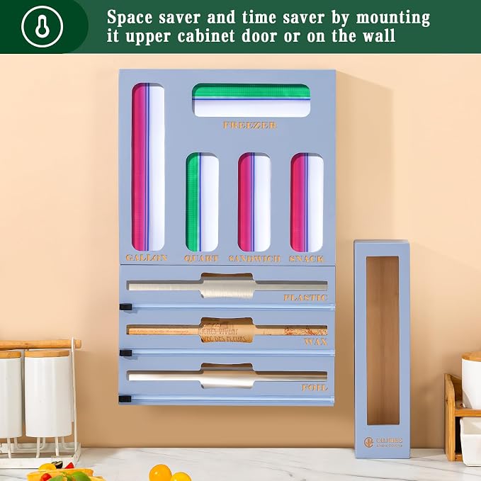 Calmbee Storage Bag Organizer, Foil and plastic Wrap Organizer - Image 6