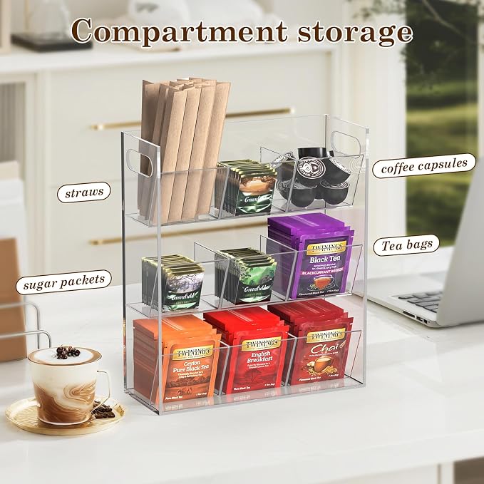 Jumyee Acrylic Tea Bag Organizer - Image 2