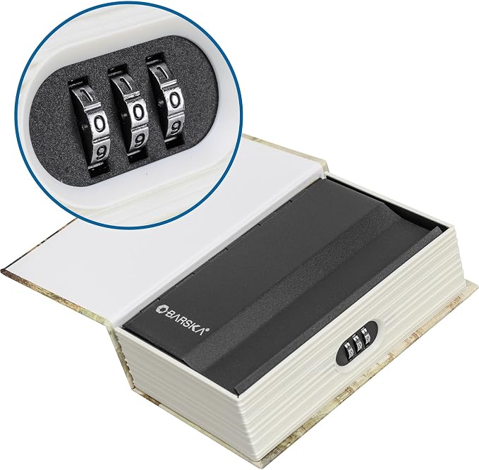 Barska Paris Hidden Book Safe – Combination Lock Diversion Lock Box – Portable - Image 5