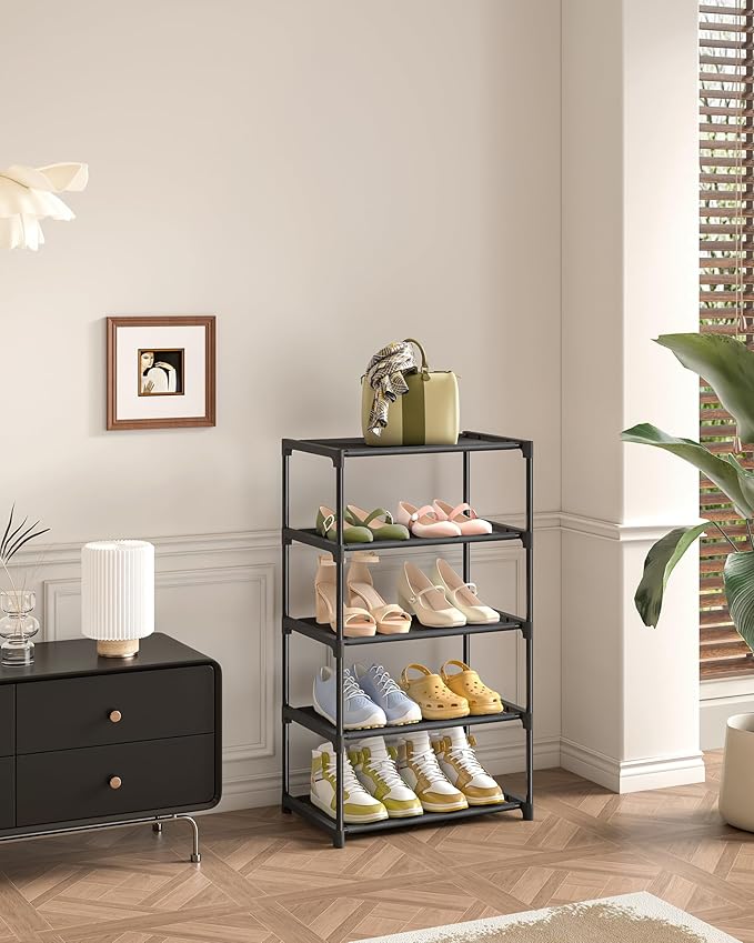 5-Tier Small Shoe Rack, Narrow Space-Saving Organizer - Image 2