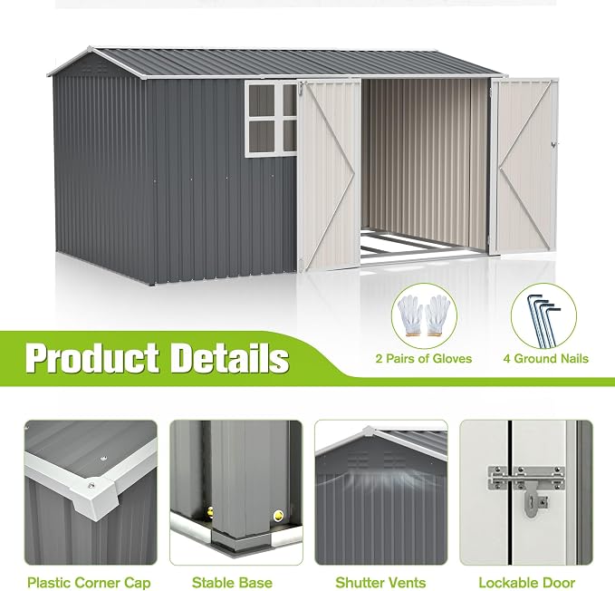 12' x 8' Outdoor Storage Shed - Image 6