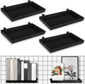 Coume 4 Pcs Grid Panel Display Shelf 11.8 x 7.87 Inch Metal Display Rack by Surlontye