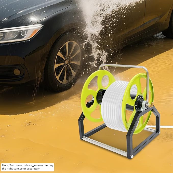 Heavy Duty Garden Hose Reel Cart, 328FT Capacity - Image 2