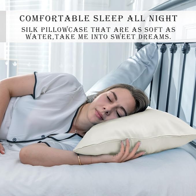Silk Pillow Cases 2 Pack Soft Breathable and Sliky Queen Size Pillow Cases Set - Image 6