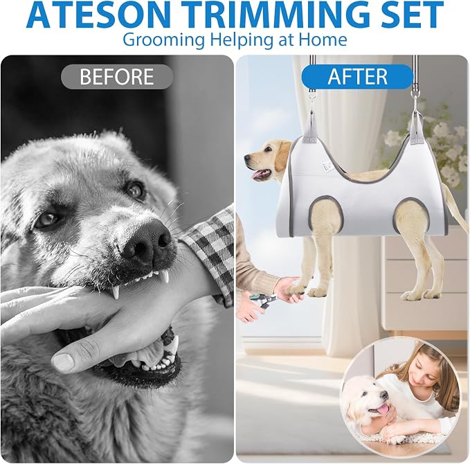 Pet Grooming Hammock Harness for Small Dogs & Cats Nail Trimming, Dog Sling for - Image 5