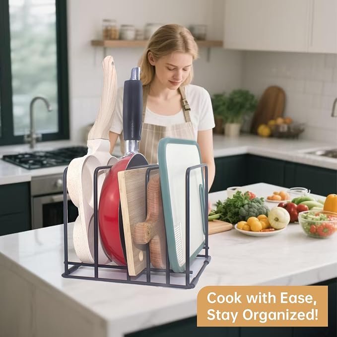Cutting Board Organizer, Kitchen Cabinet Organizer, Divided Rack - Image 6