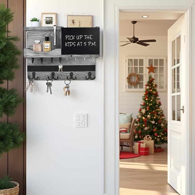 Key Holder for Wall Mount, Farmhouse Mail and Key Holder for Wall Hanger - Image 4
