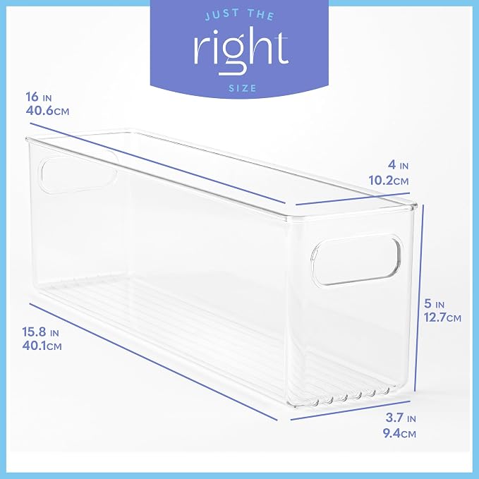 primebox Plastic Food Storage 4 Pack Clear Container Bin - Image 3