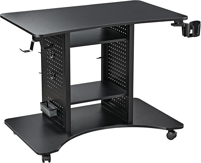 EUREKA ERGONOMIC Computer Gaming Desk, Mobile Computer Cart by EUREKAERGONOMIC