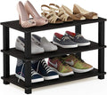 Furinno Turn-S-Tube 3-Tier Shoe Rack, Espresso/Black by Furinno-FitsYourSpaceFitsYourBudget