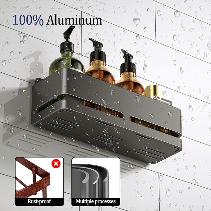 Bathroom Storage Rack, Wall-Mounted Shelf - Image 5
