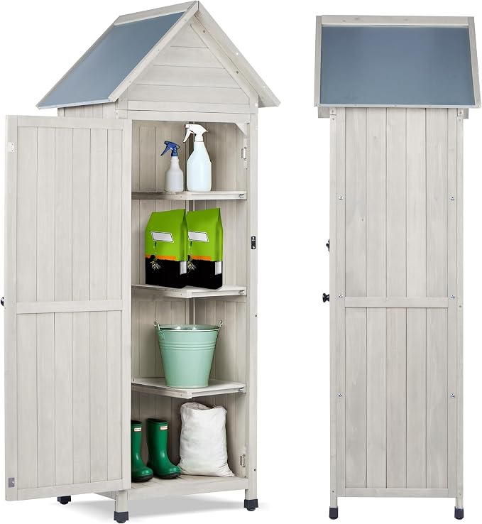 Wooden Outdoor Storage Cabinet - Image 7