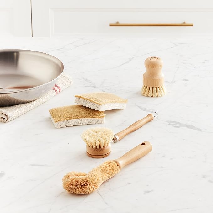 Tieralia Bamboo Dish Brush Gift Set – 5-Piece Kitchen Cleaning Bundle - Image 10