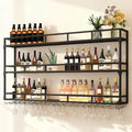 70.8in Wall Mounted Wine Rack, Wine Rack Wall Mounted by AMHRICHO