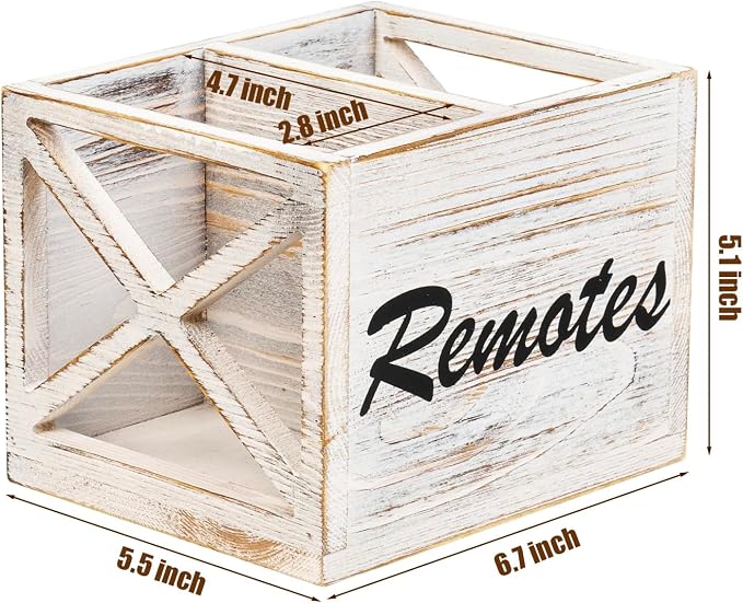 FARM IN Remote Control Holder, TV Remote Holder, Remote Caddy, Solid Wood - Image 5