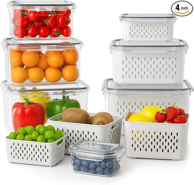 4 Pack Food Storage Containers by Havnddel