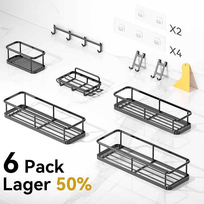 YASONIC Shower Caddy, 100% Rustproof Shower Shelves - Image 2