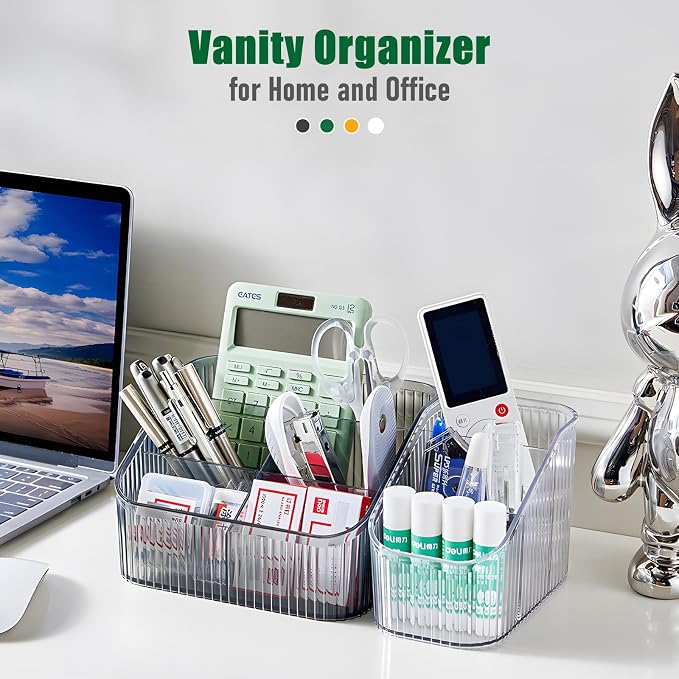 Black Makeup Organizer, Makeup Brush Holder 8 Cups - Image 4