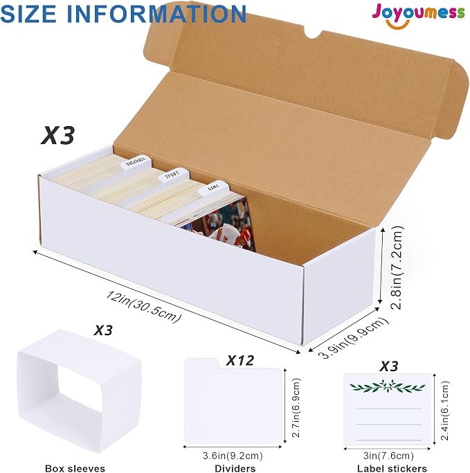 Trading Card Storage Box with Dividers, Cardboard card Organizer Box - Image 5