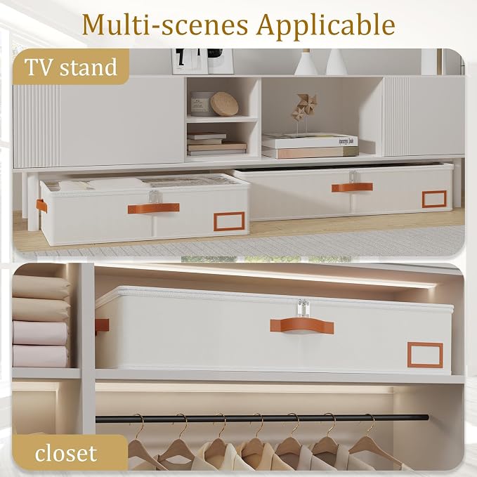 Yawinhe Under Bed Storage Containers, 2 Pack, Bin - Image 5