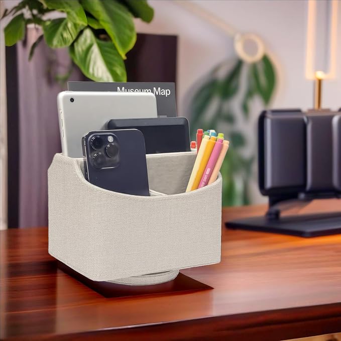 UnionBasic Rotating Desk Organizer, 360 Degree Desk Spinning Caddy, Desktop TV - Image 4
