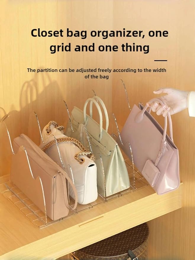 Adjustable Acrylic Purse Organizer - Image 3