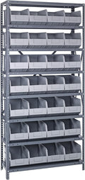 QUANTUM STORAGE SYSTEMS 1875-463GY Solid Heavy Duty 8 Shelves 28 Stackable by QuantumStorageSystems