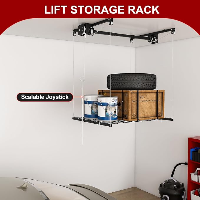 4x4FT Overhead Garage Storage Rack - Image 2