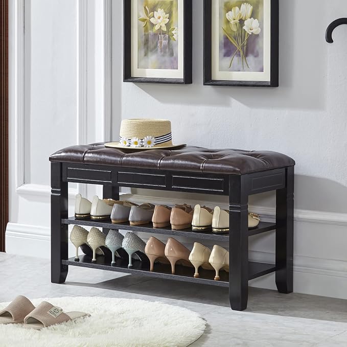 LEILISI Shoe Bench, Storage Rack Organizer - Image 2